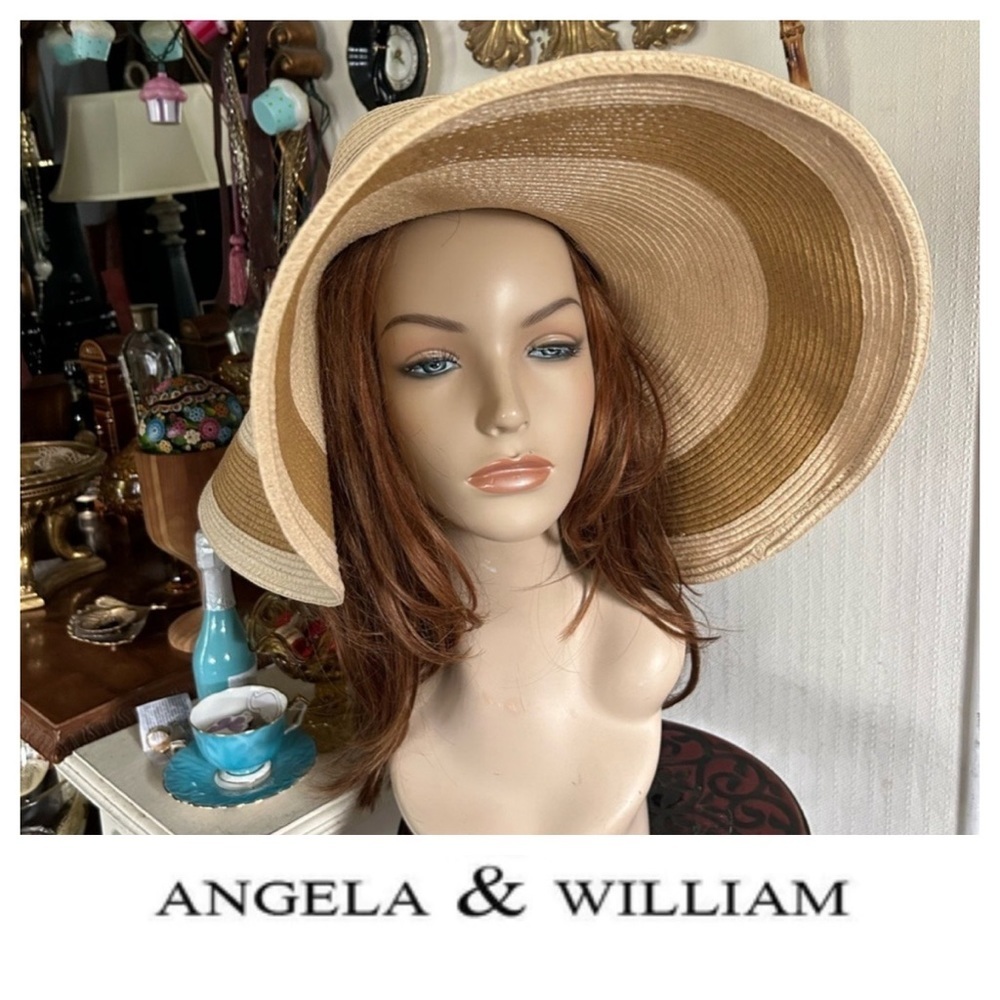 Natural Straw Floppy Hat Wide Brim